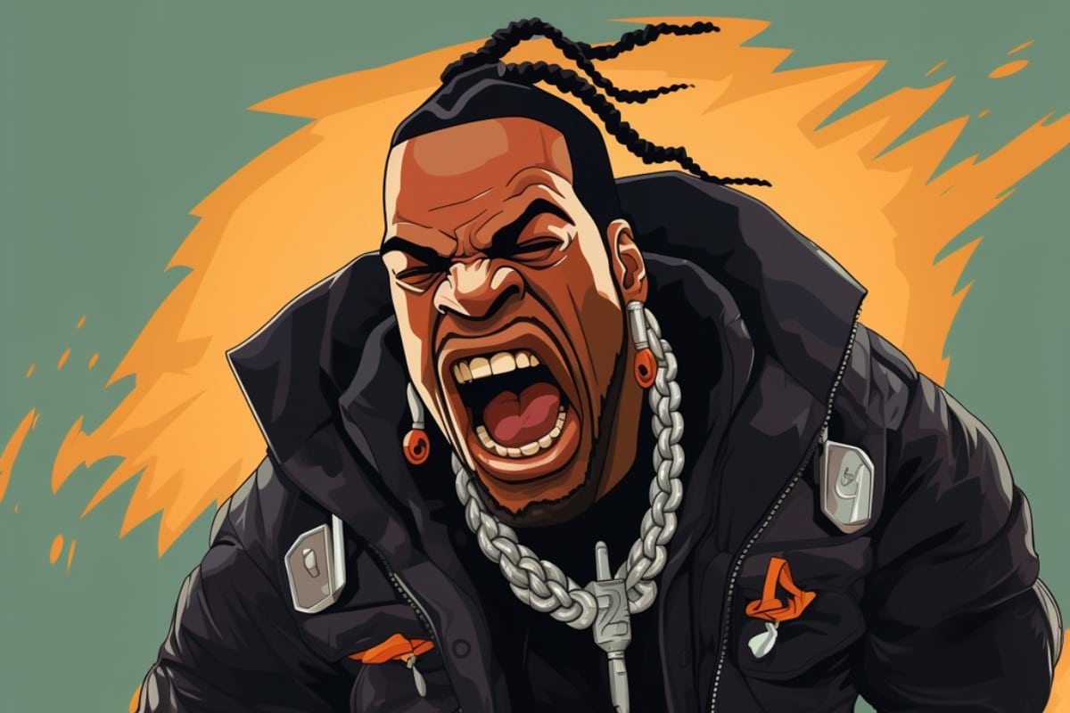 Busta Rhymes Feature Rapper Illustration