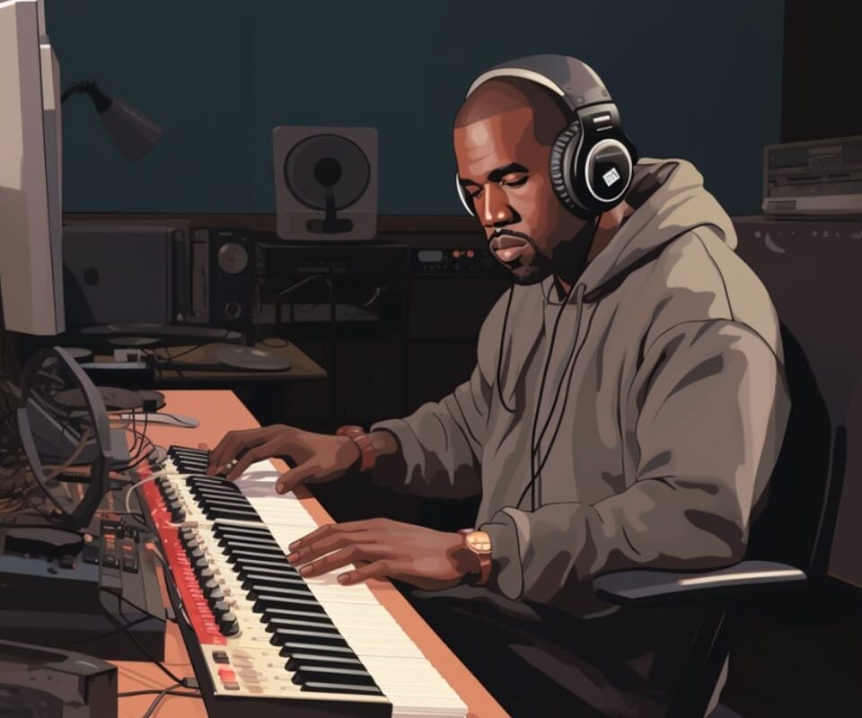 Kanye Producer Illustration