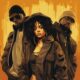 The Fugees - Illustration in yellow and orange