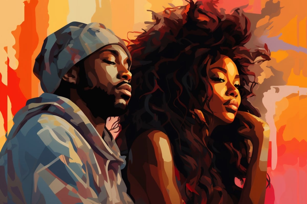 Kendrick and SZA - Illustration